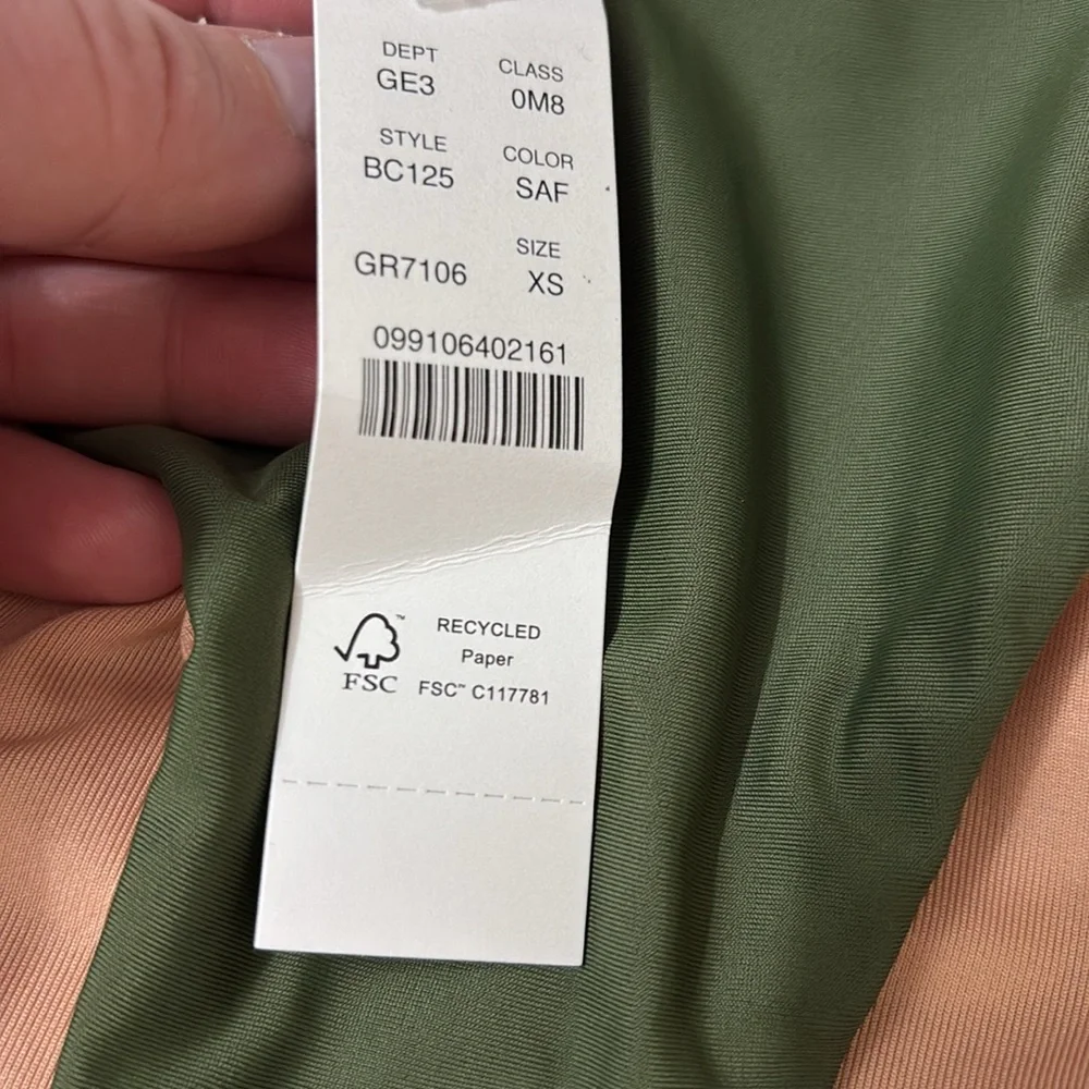 NWT J. Crew Green Bikini Swim Bottoms Only XS